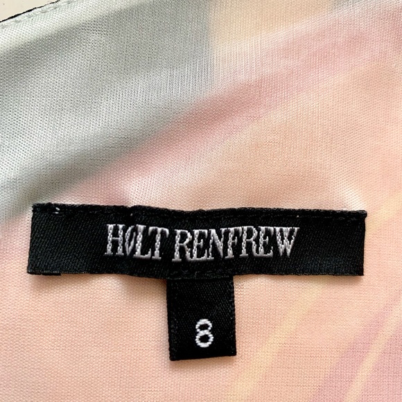Holt Renfrew Chic Asymmetrical Dress, One Strap with Psychedelic Pattern - Picture 6 of 6